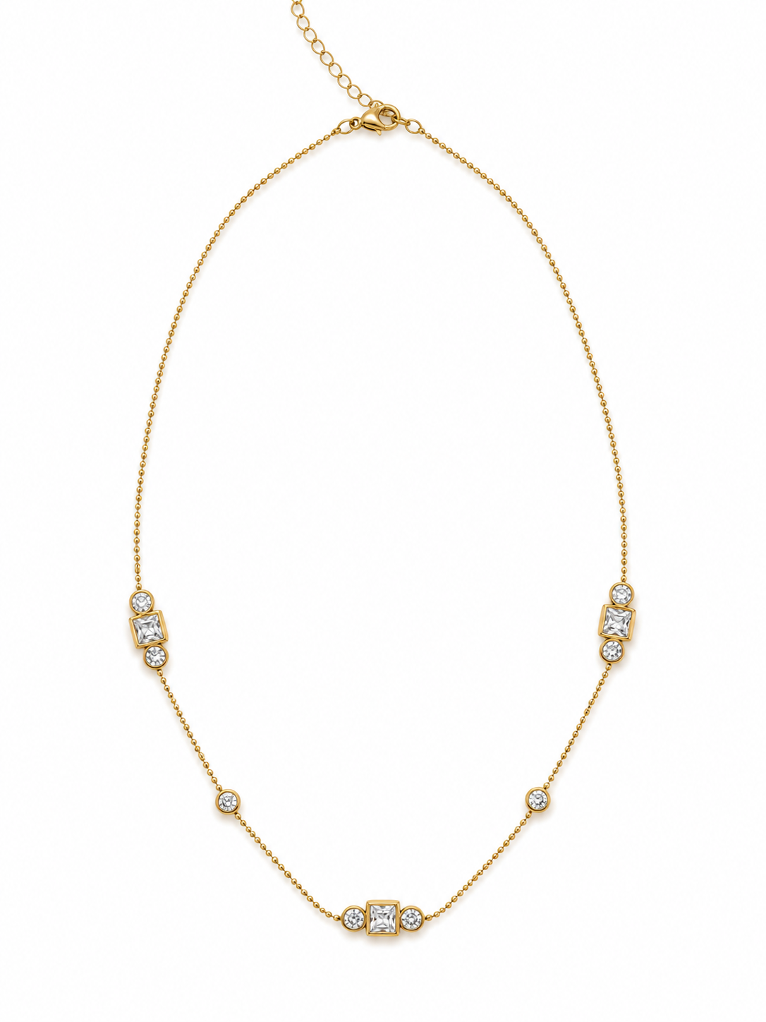 Mixed-Cut Crystal Necklace
