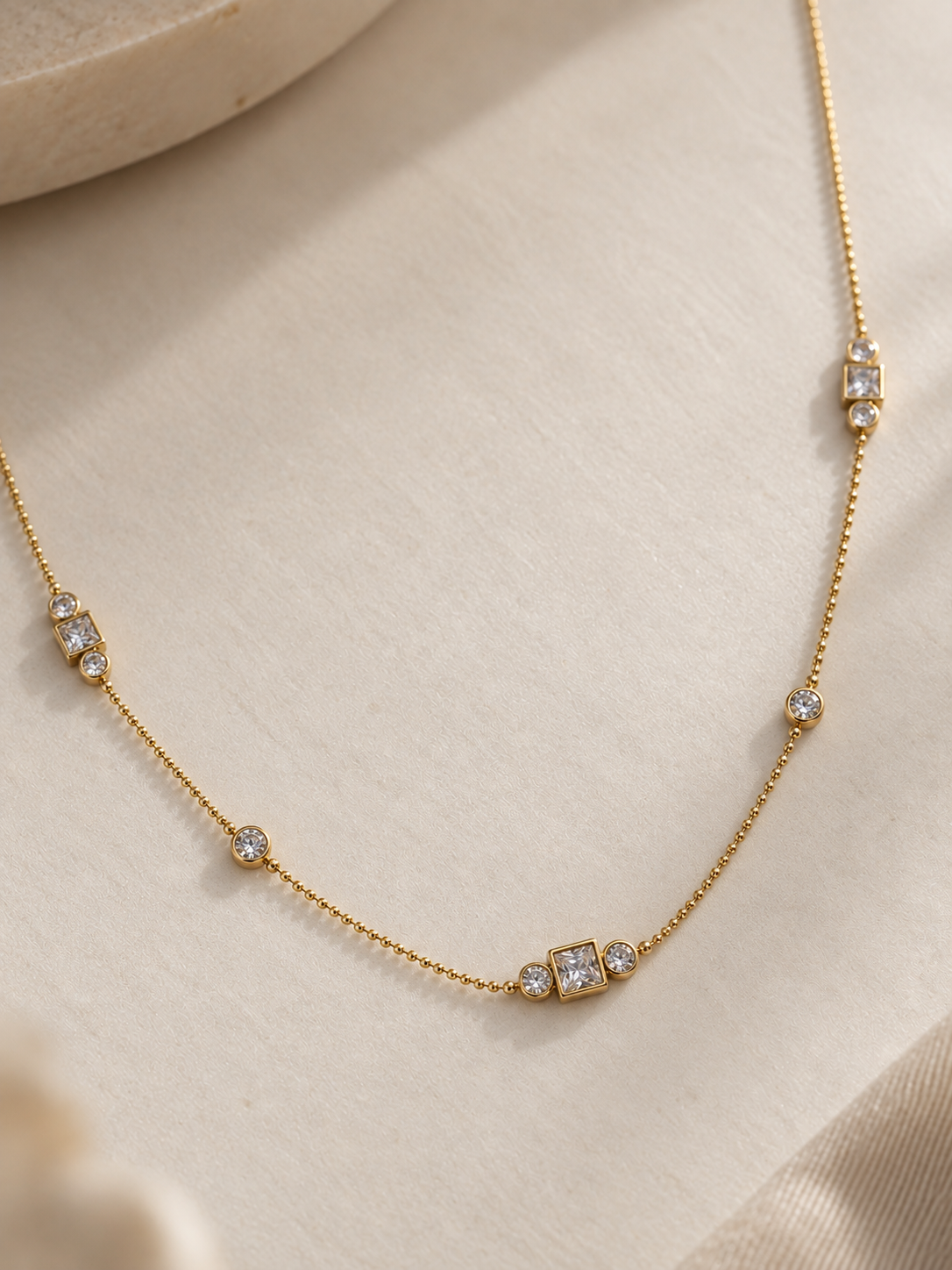 Mixed-Cut Crystal Necklace