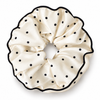 White Polka Dot Scrunchie