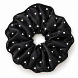 Black Polka Dot Scrunchie