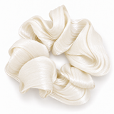 White Textured Scrunchie