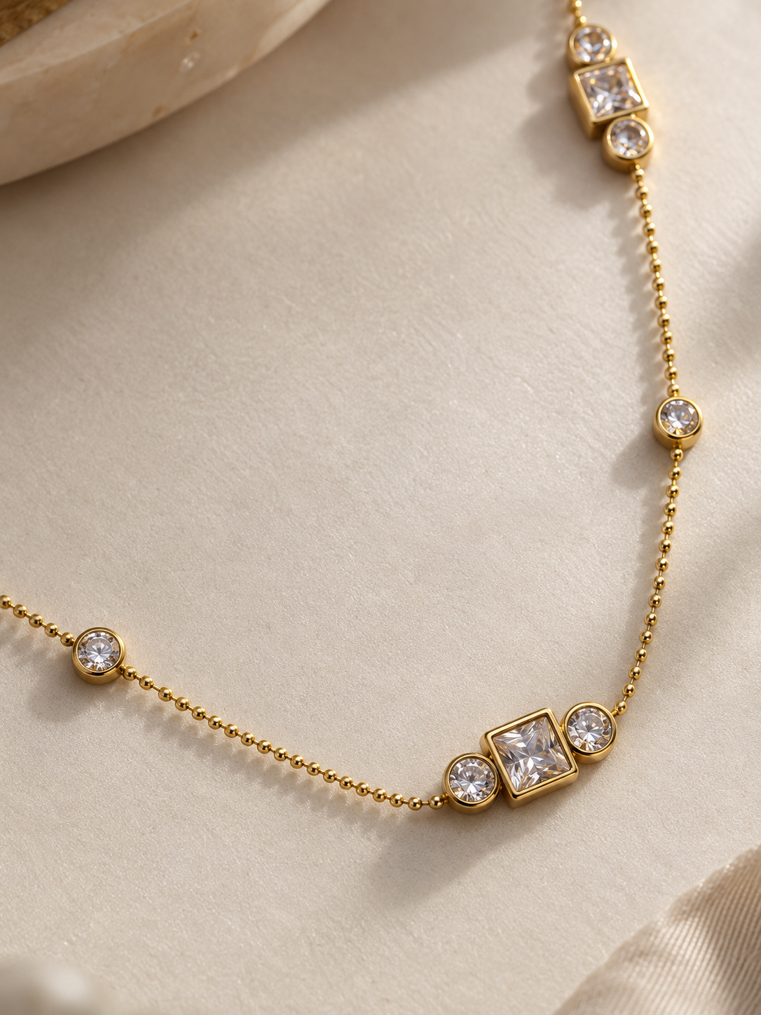 Mixed-Cut Crystal Necklace