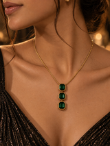 Green Crystal Glow Necklace