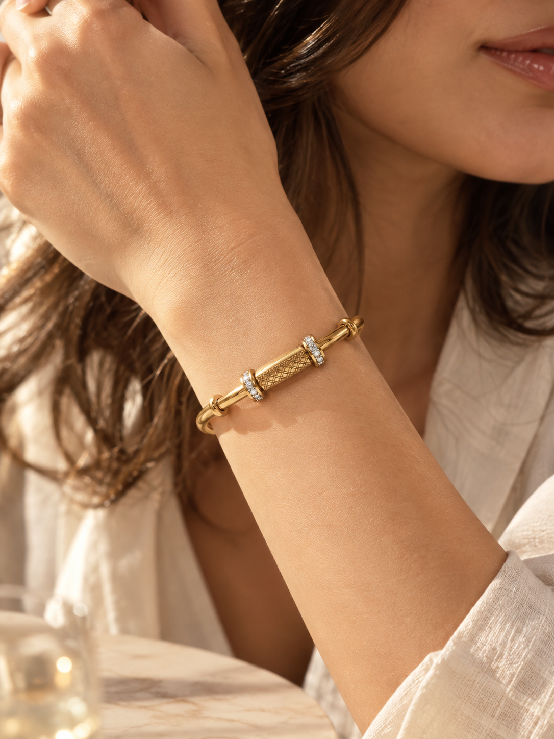 Seraphina Crystal Bangle